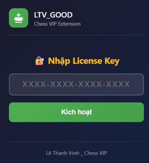 Open popup to enter key